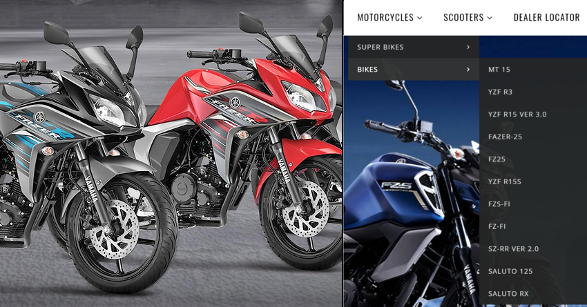 Yamaha Fazer V2 Removed from the Official Website in India