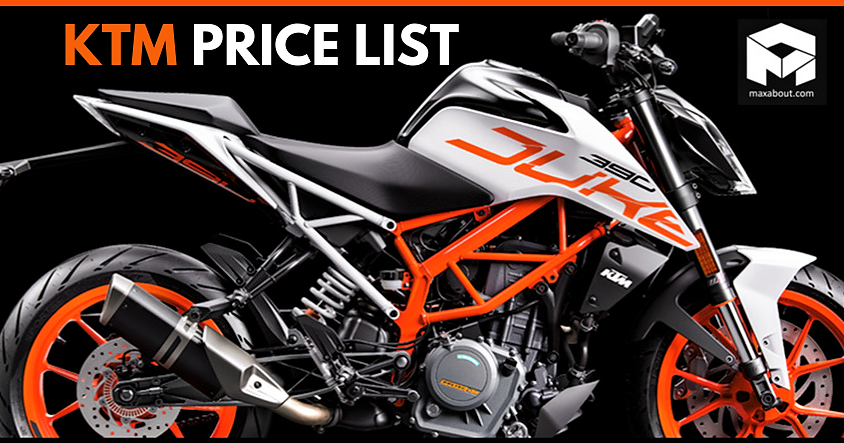 Latest KTM Sportbikes Price List