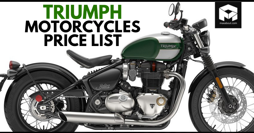 Latest Triumph Motorcycles Price List