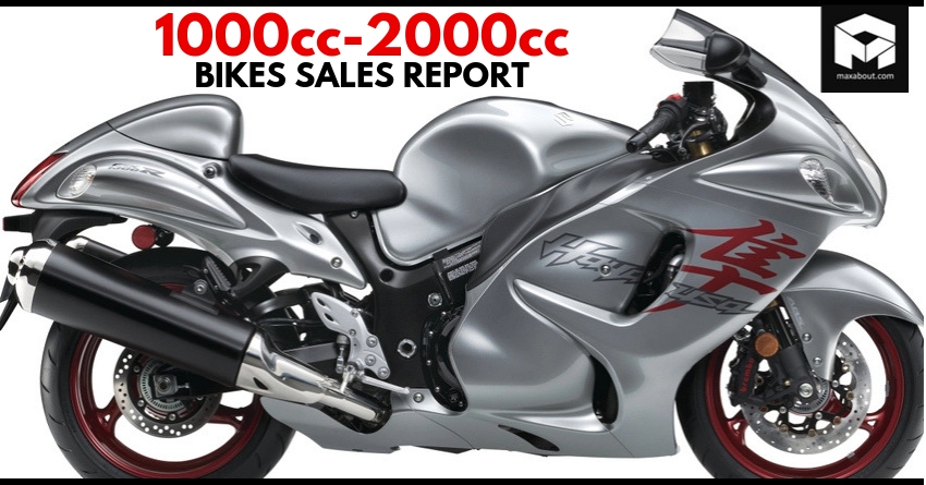 Latest Sales Report of 1000cc-2000cc Bikes in India