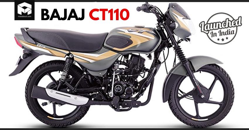New Bajaj CT110 with ASBS Launched in India @ INR 37,997