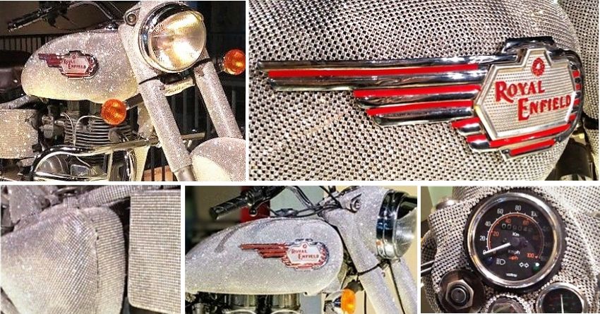 Crystal-Encrusted Royal Enfield Bullet 350