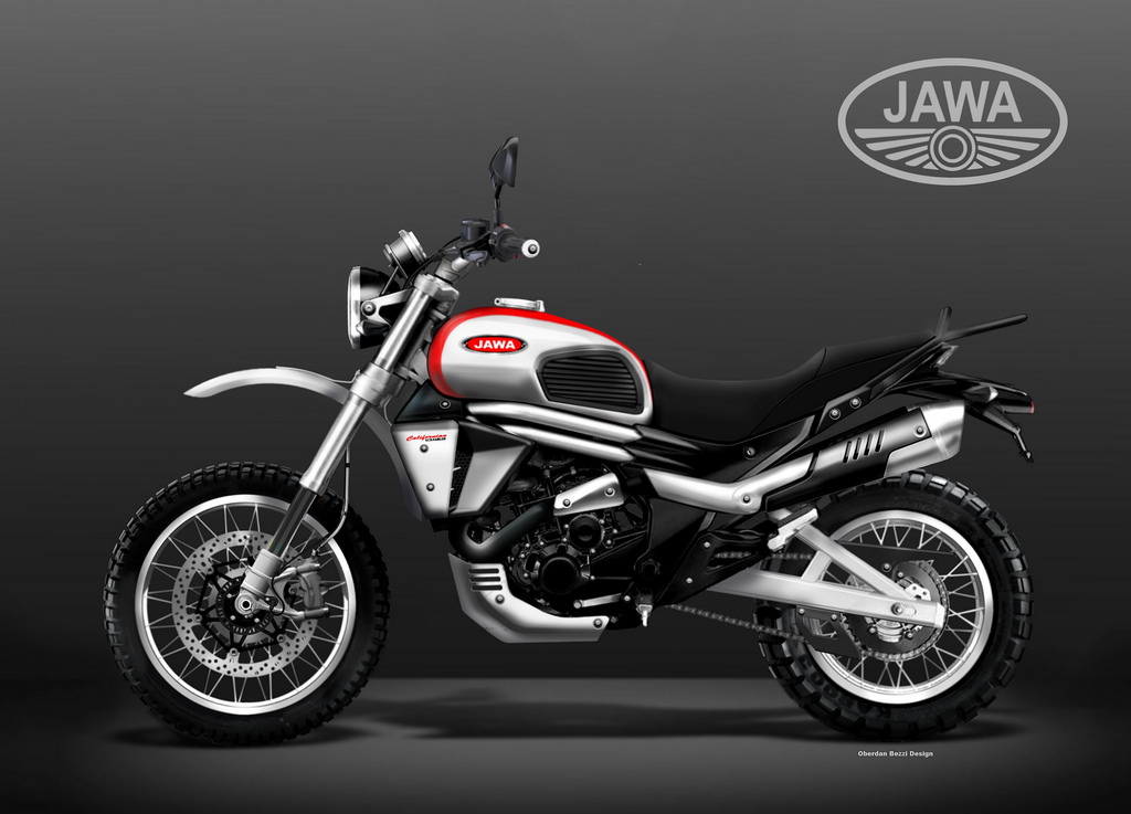 Jawa Adventure Motorcycle Rendered Image