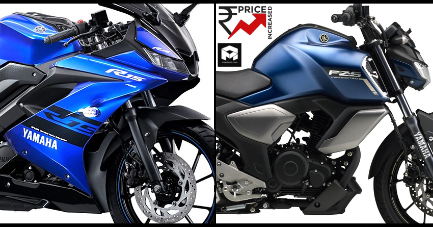 Yamaha R15 V3 and FZS V3 Price Increased in India