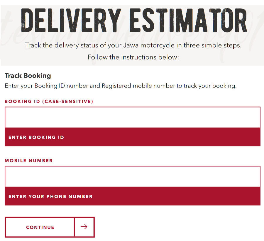Jawa Delivery Estimator Launched