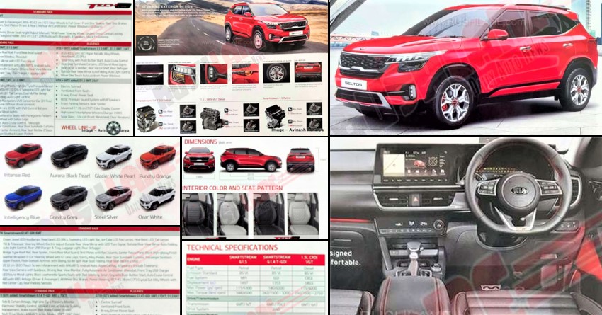 Official Brochure of Kia Seltos SUV Leaked Ahead of Launch in India