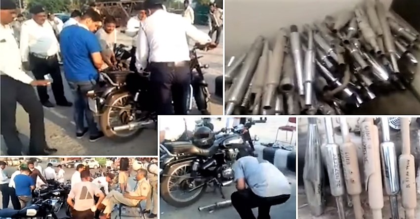 Royal Enfield Exhausts Seized by Delhi Police