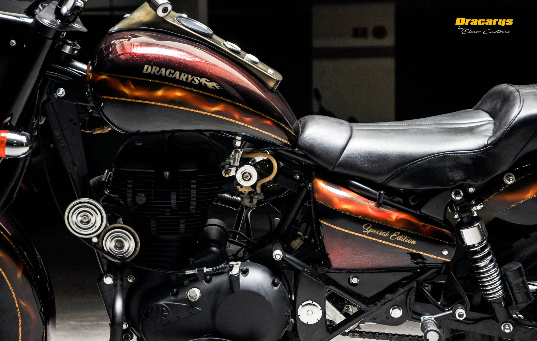 Royal Enfield Bullet 'Dracarys' Special Edition Details and Photos - side