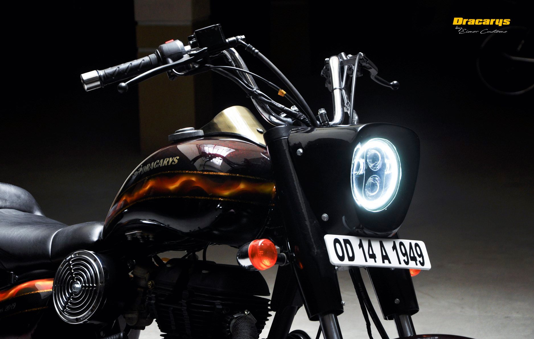 Royal Enfield Bullet 'Dracarys' Special Edition Details and Photos - foreground
