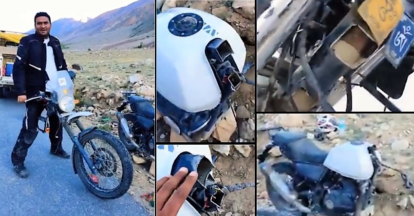 Video: Royal Enfield Himalayan Breaks in Two Parts