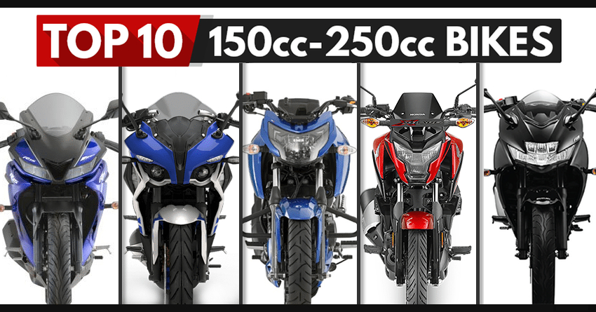 Top 10 Best-Selling 150cc-250cc Bikes in India (July 2019)
