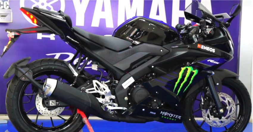 Yamaha R15 V3 Monster Energy Walkaround Video by Dino's Vault