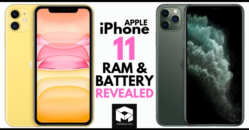 Apple iPhone 11 Series RAM and Battery Details Revealed