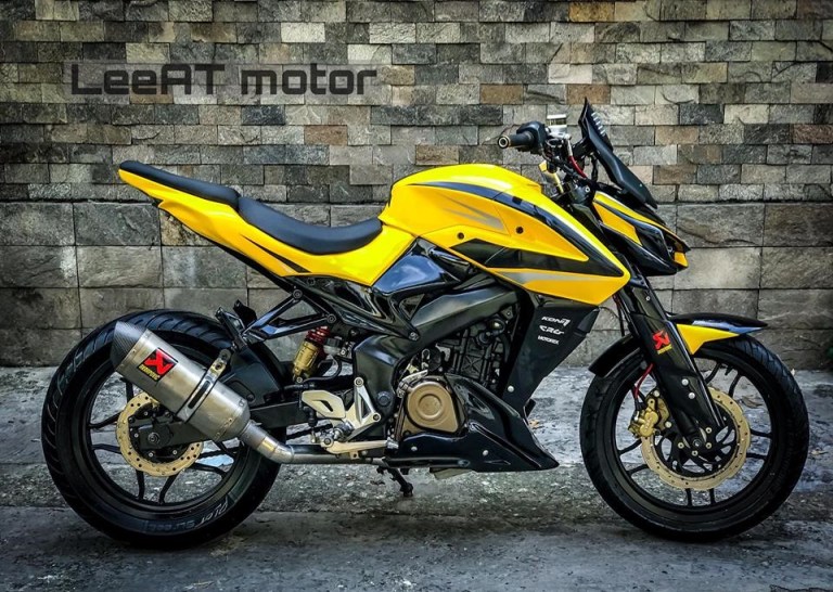 Bajaj Pulsar NS200 Modified To Look Like A 1000cc Kawasaki Bike - snapshot