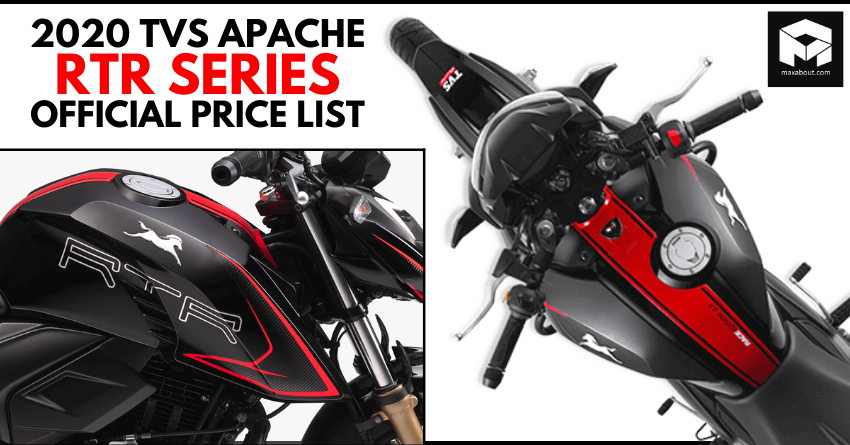 2020 TVS Apache RTR Series Price List