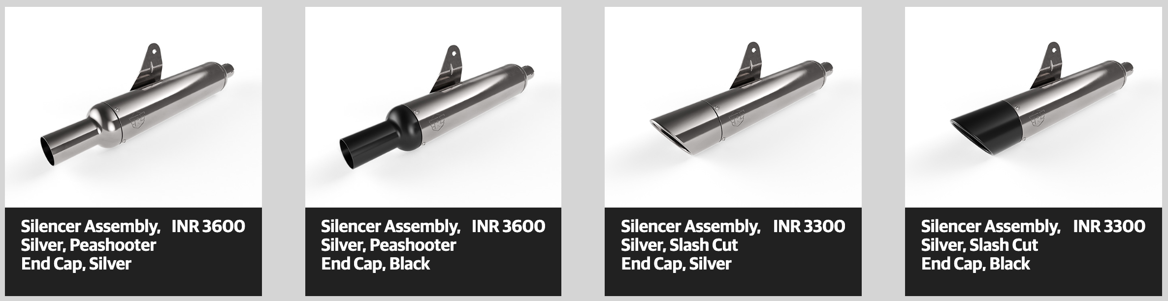 BS3 and BS4 Royal Enfield Classic 350 Silencers Price List - snap