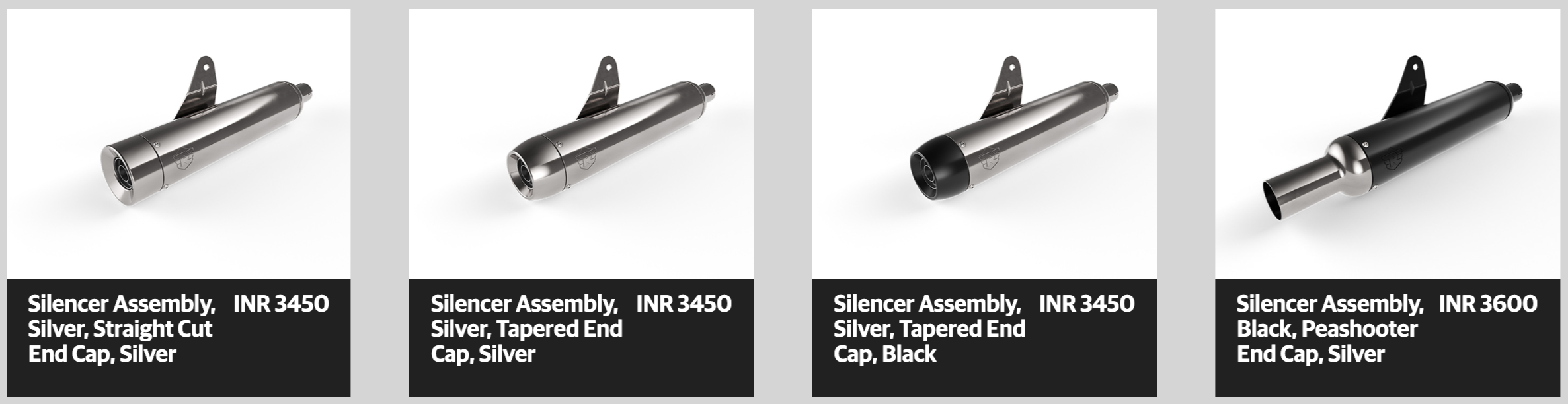 BS3 and BS4 Royal Enfield Classic 350 Silencers Price List - snap