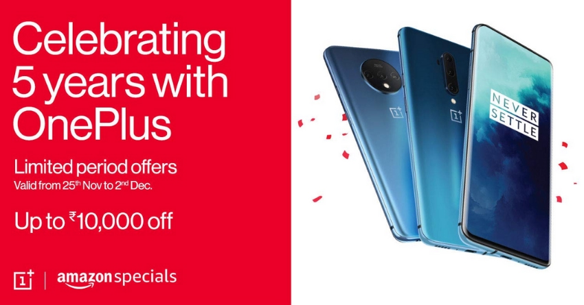 Amazon India Offering up to INR 10,000 Discount on OnePlus 7T & 7 Pro