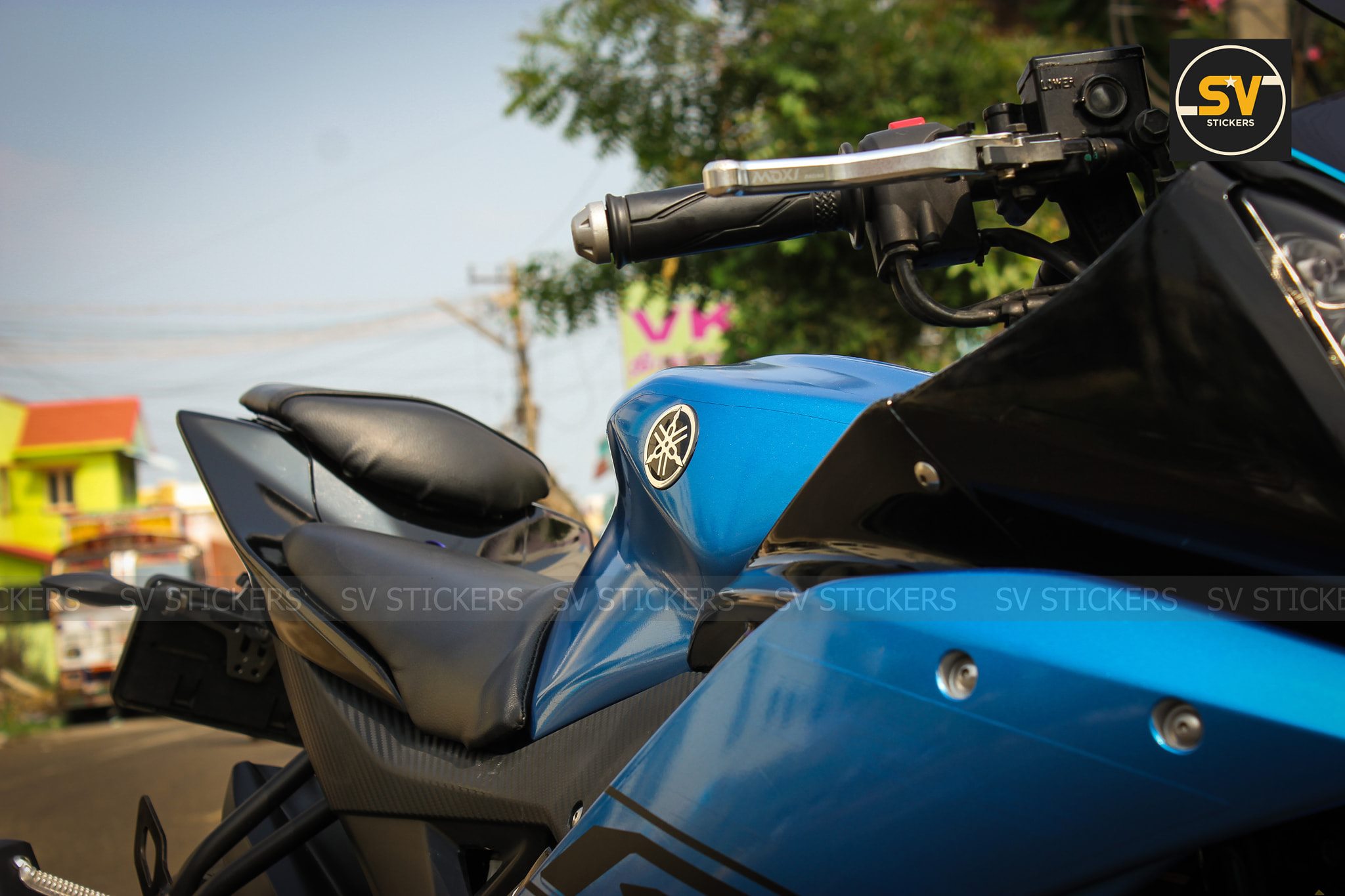 Meet Bright Blue Yamaha R15 Version 2.0 by SV Stickers - image