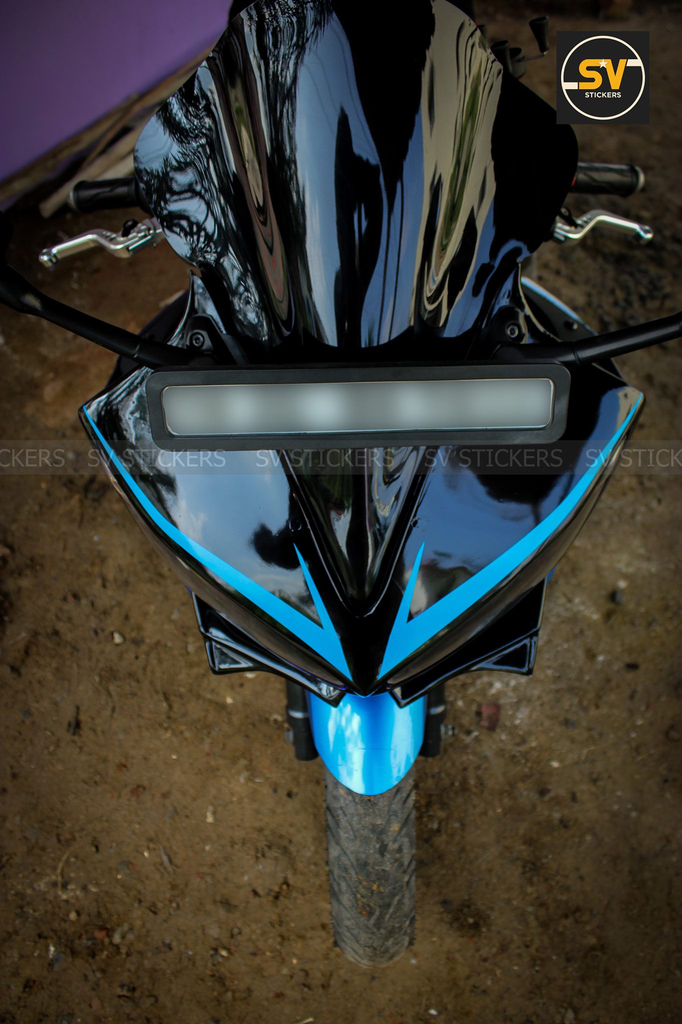 Meet Bright Blue Yamaha R15 Version 2.0 by SV Stickers - shot