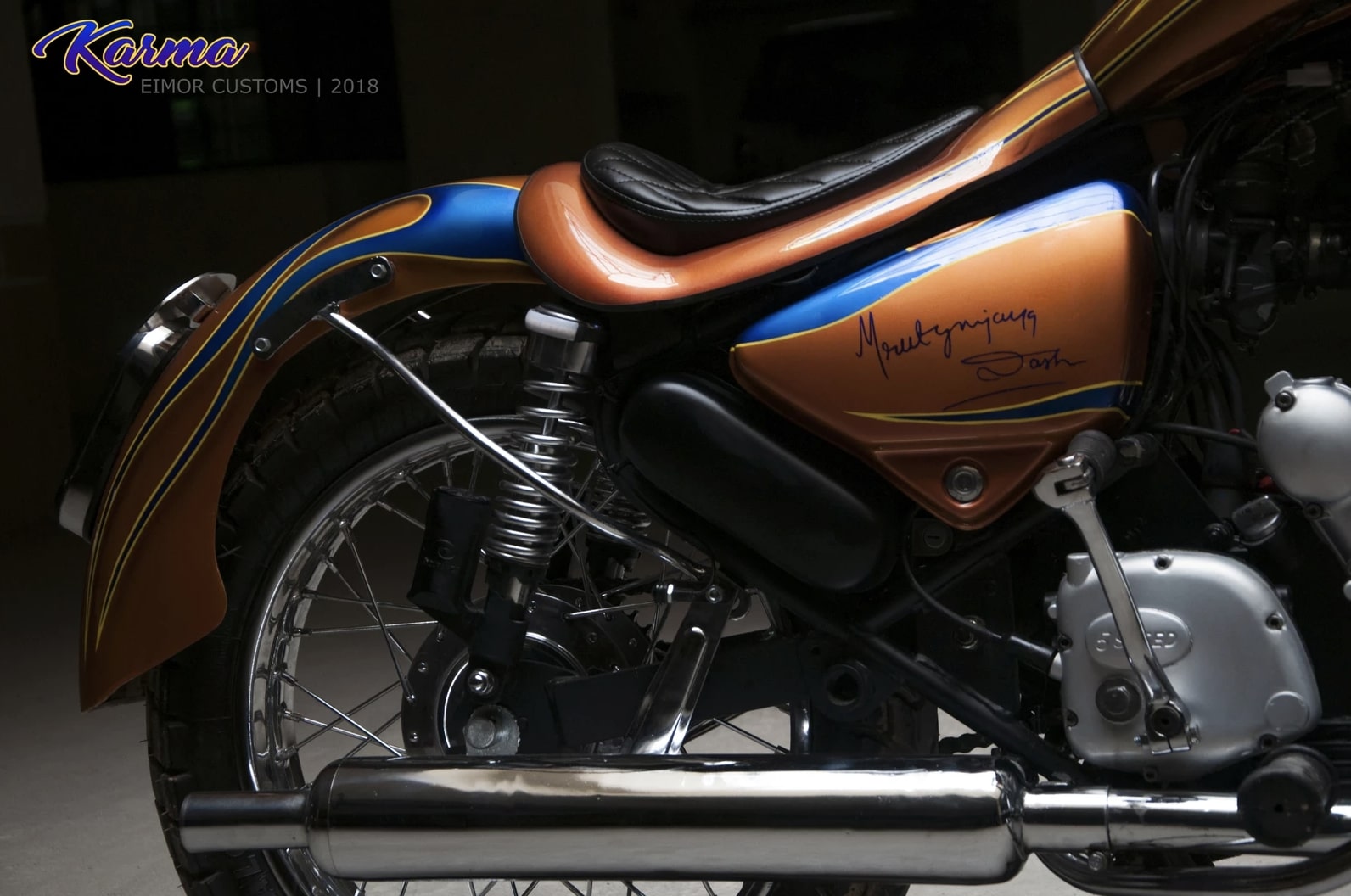 Meet Karma 350 - Based on the Royal Enfield Thunderbird Motorcycle - portrait