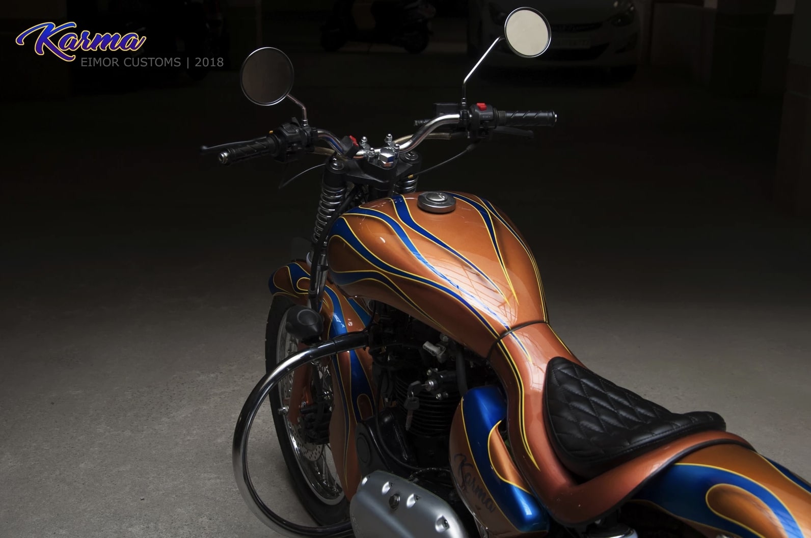 Meet Karma 350 - Based on the Royal Enfield Thunderbird Motorcycle - snap