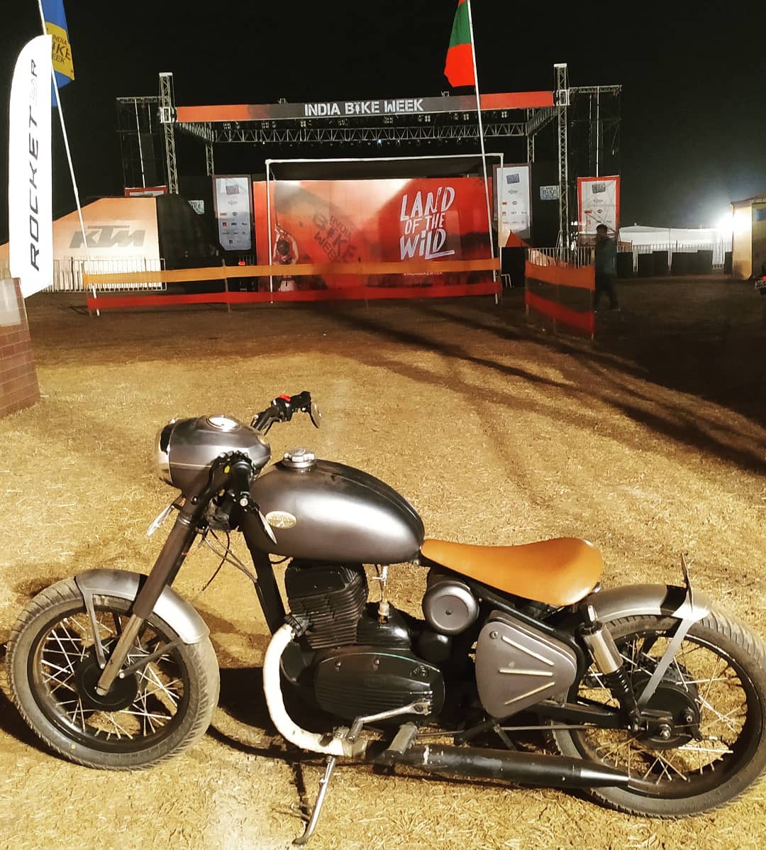 Old Yezdi Motorcycle Modified to Look Like the Jawa Perak Bobber - macro