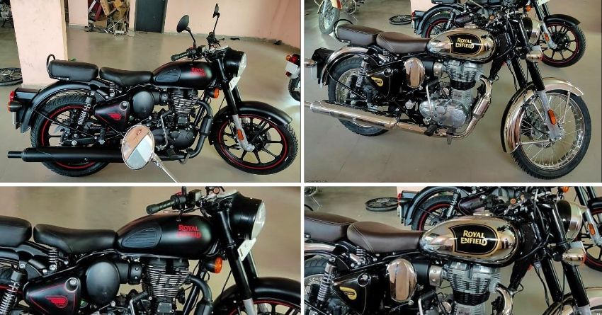 BS6 Royal Enfield Classic 350 Stealth Black and Chrome Edition Spotted