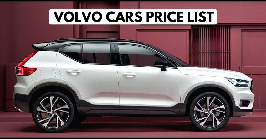 Latest Volvo Cars Price List in India - All Sedans and SUVs