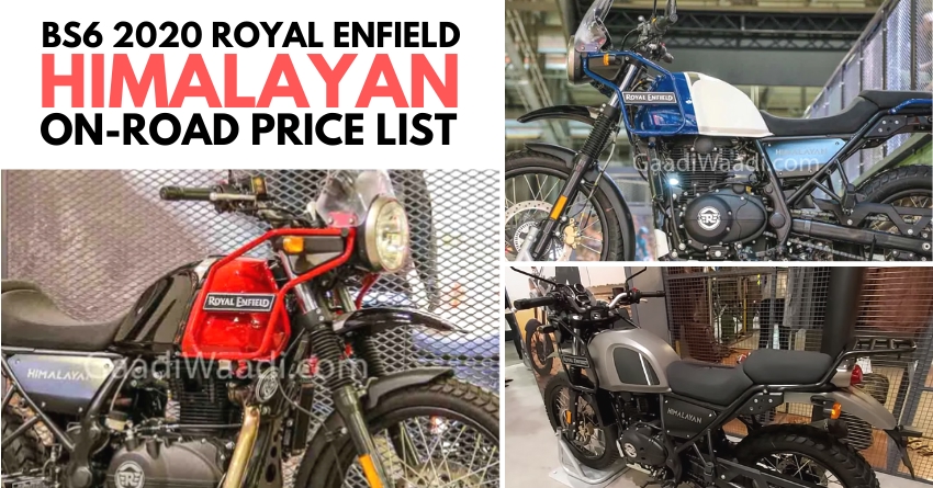BS6 2020 Royal Enfield Himalayan On-Road Price List Leaked