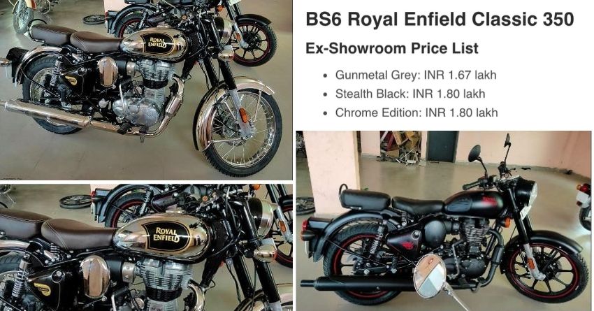 BS6 Royal Enfield Classic 350 Price List Leaked Ahead of Launch