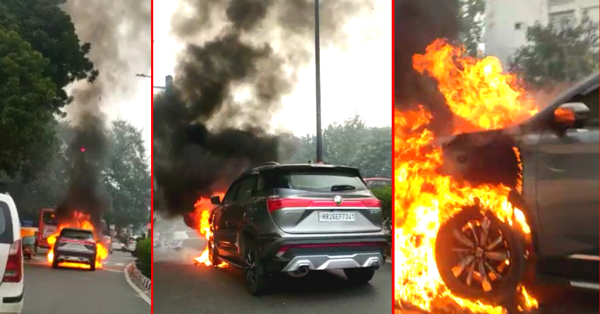 MG Hector Caught Fire in Delhi