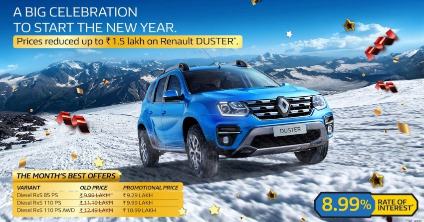 Renault Duster SUV Prices Slashed by up to INR 1.50 Lakh