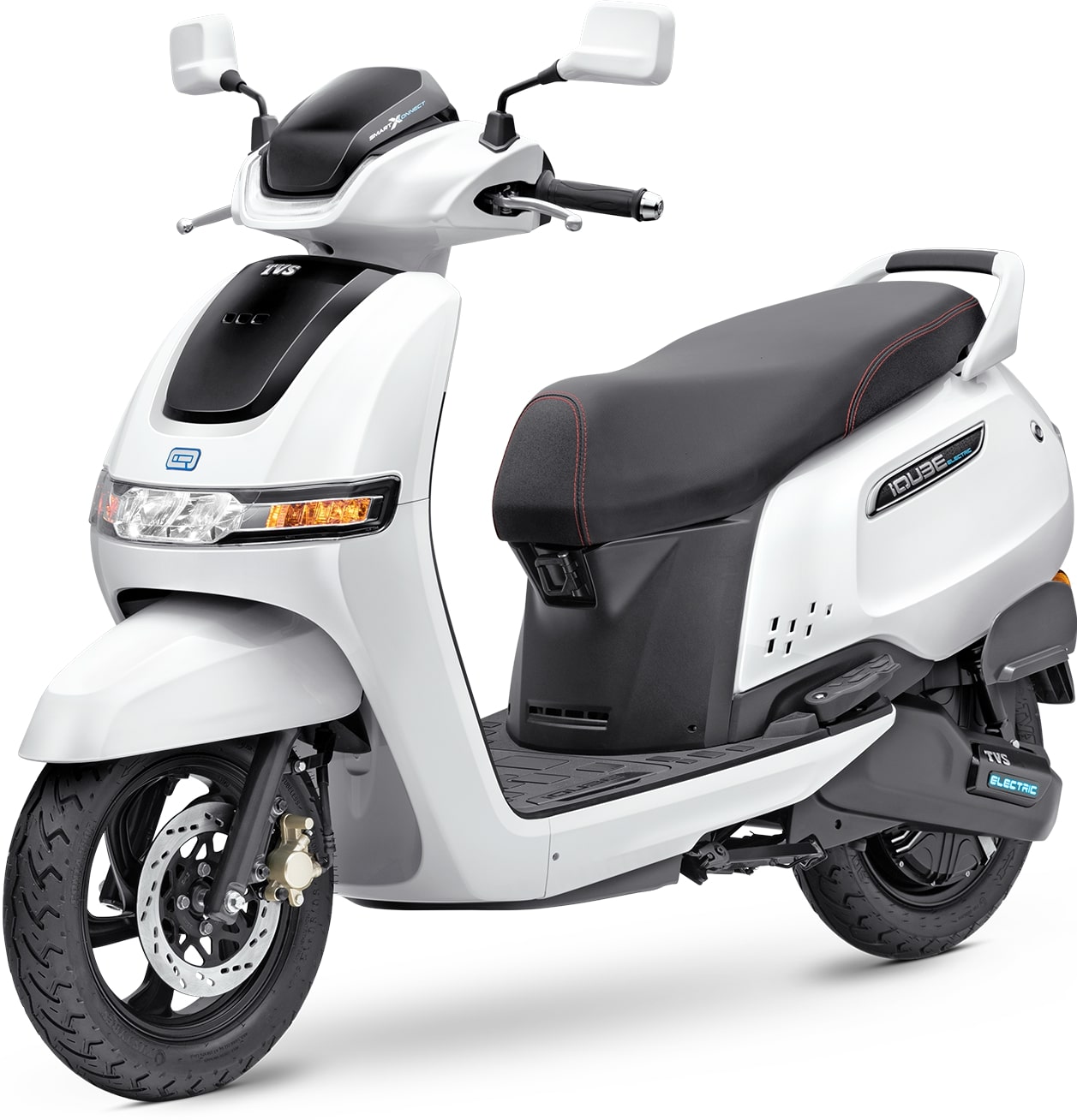 TVS iQube Electric Scooter Front 3-Quarter View