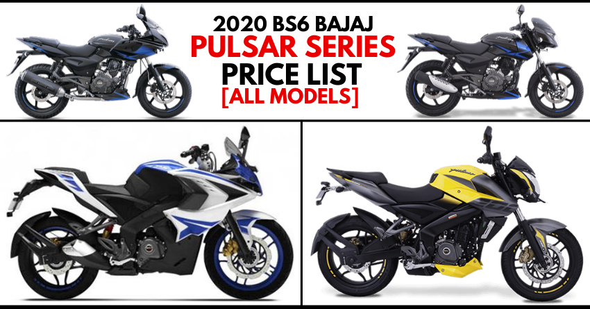 2020 BS6 Bajaj Pulsar Series Price List