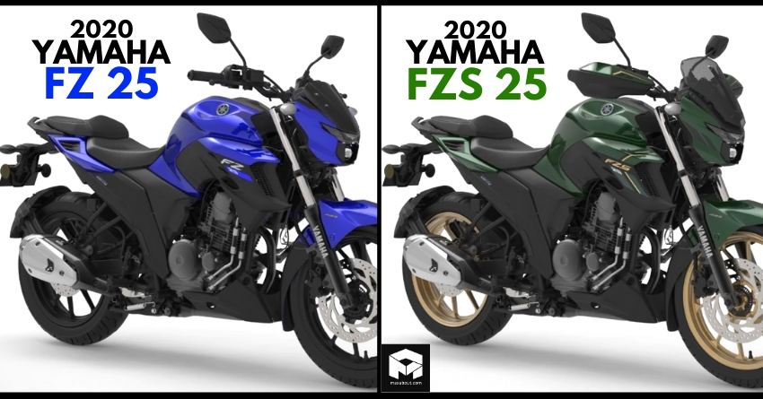 2020 BS6 Yamaha FZ 25 and FZS 25 Officially Unveiled