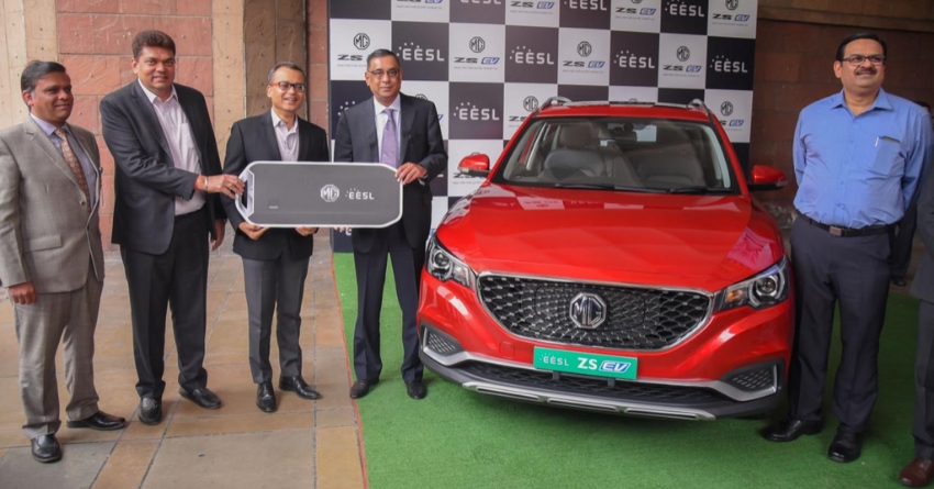 India's First MG ZS Electric SUV Delivered to EESL
