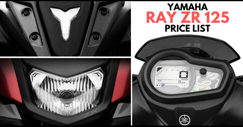 Yamaha Ray ZR 125 Variant-Wise Price List Officially Revealed