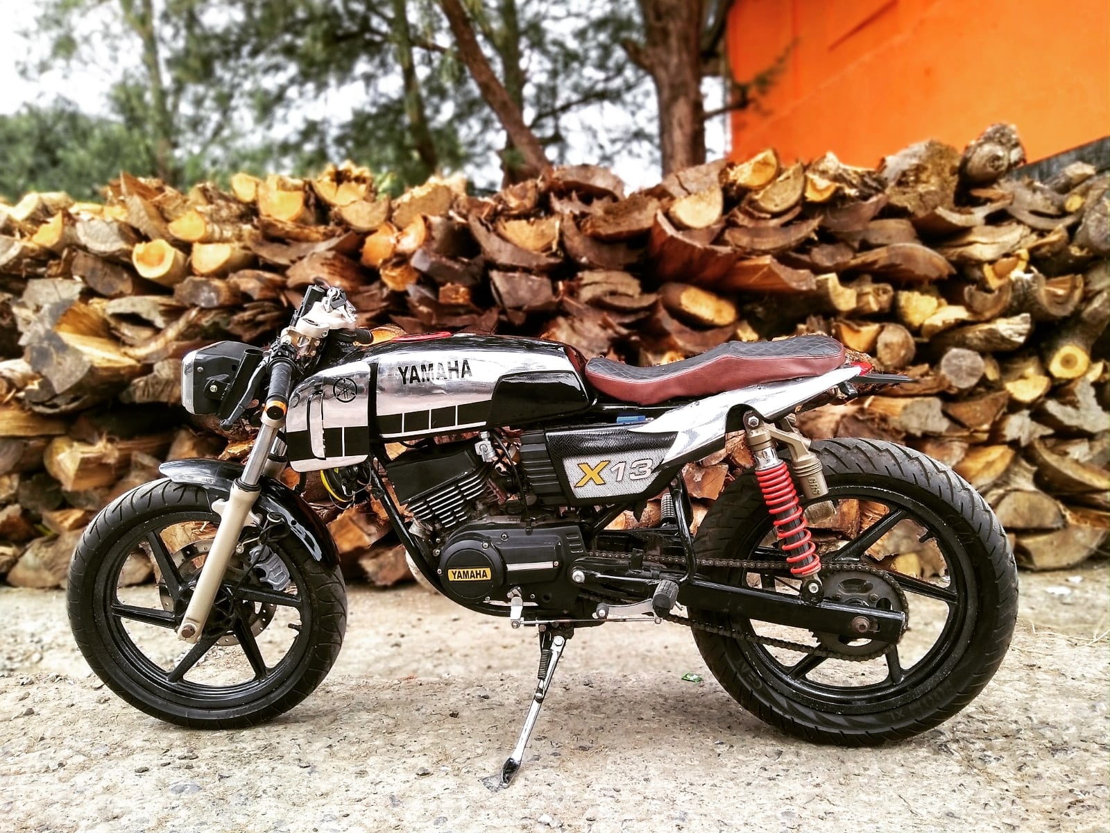 Meet Yamaha X13 (Modified RX 135) by Abishek Dey - close-up
