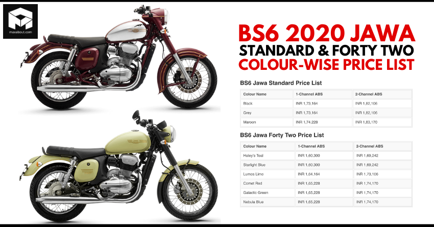 BS6 Jawa Standard and Forty Two Launched