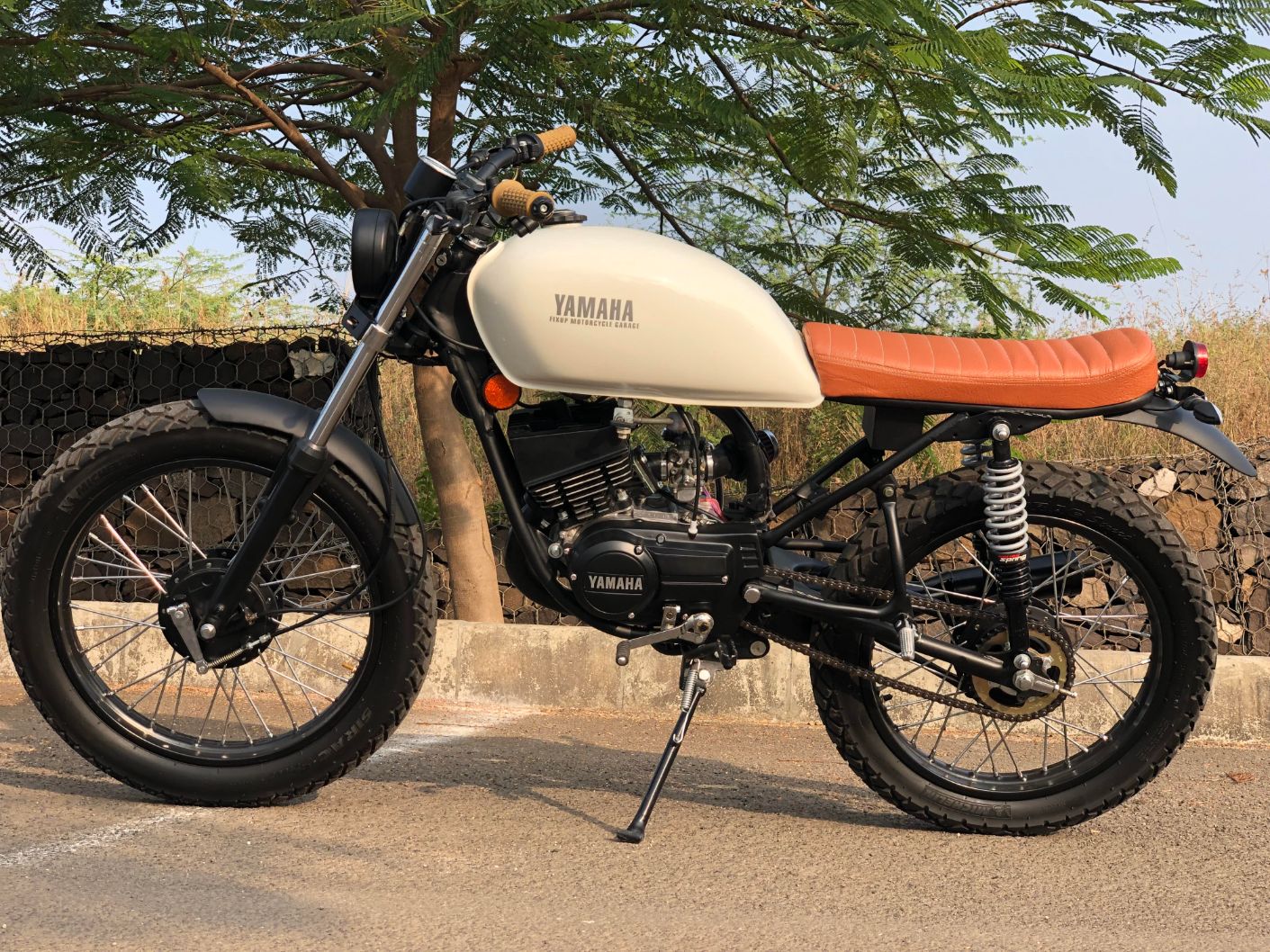 Meet Yamaha RX100 Premium Model By FIXUP Motorcycle Garage - foreground