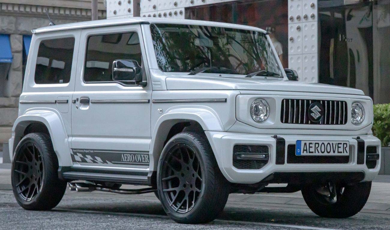 Suzuki Jimny Compact SUV Converted into a Mercedes-Benz G-Wagon - background