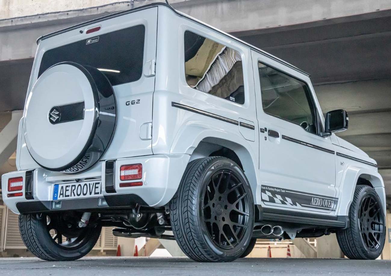 Suzuki Jimny Compact SUV Converted into a Mercedes-Benz G-Wagon - close-up