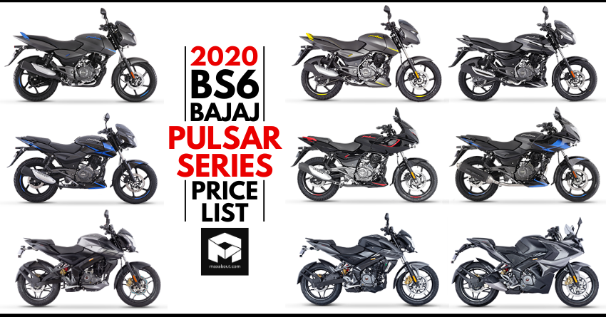 Official Price List of 2BS6 2020 Bajaj Pulsar Series