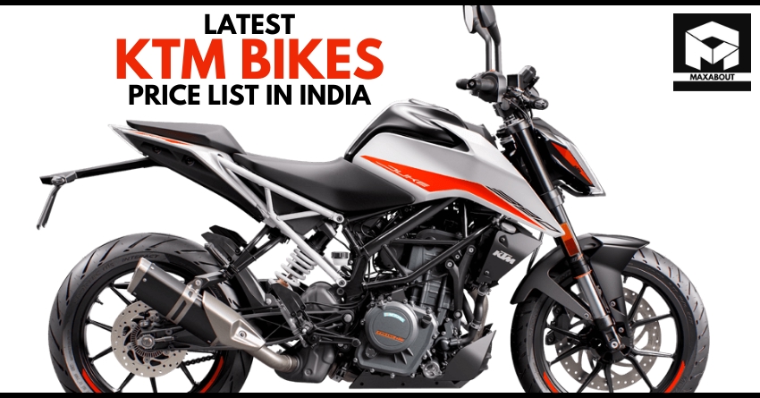 2021 KTM Motorcycles Price List in India [All Models]