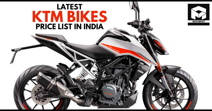 2021 KTM Motorcycles Price List in India [All Models] - Maxabout News