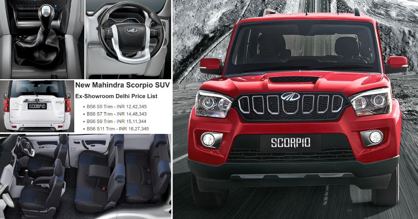 New Mahindra Scorpio SUV Prices