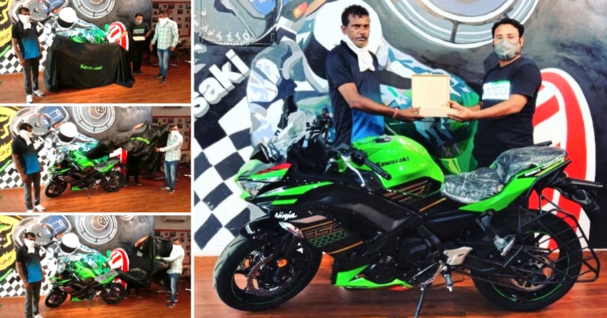 India's First 2021 BS6 Ninja 650 Delivered by Aurum Kawasaki