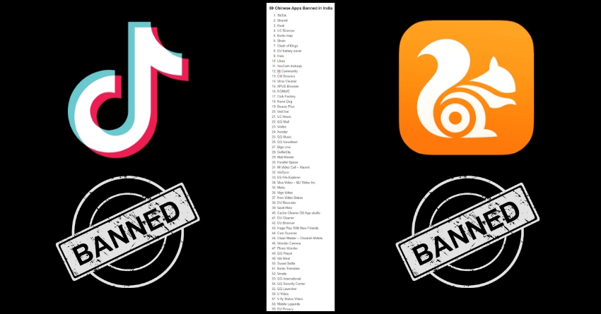 Indian Government Bans 59 Chinese Apps Including TikTok & UC Browser