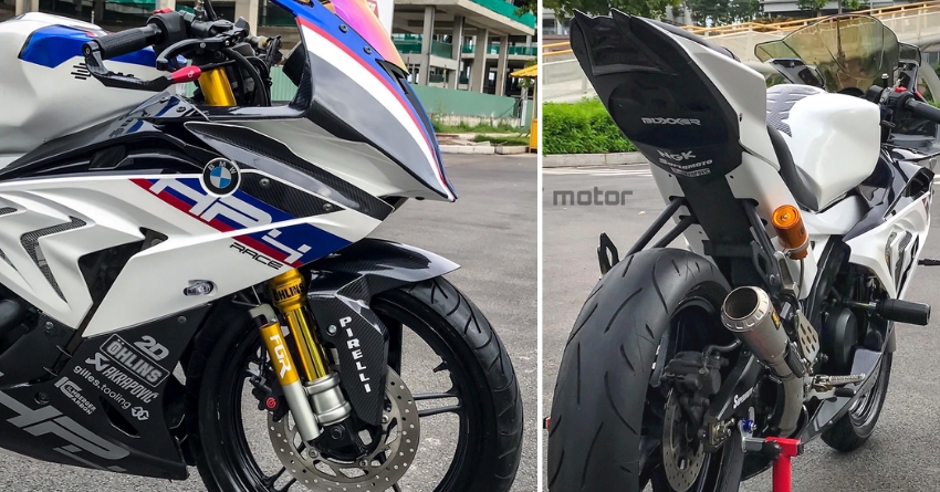 Yamaha YZF-R15 Version 2.0 Converted Into BMW HP4 Race Superbike
